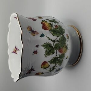 Lenwile China Hand Painted Ardalt Japan Butterfly Strawberry Bowl Vase Planter